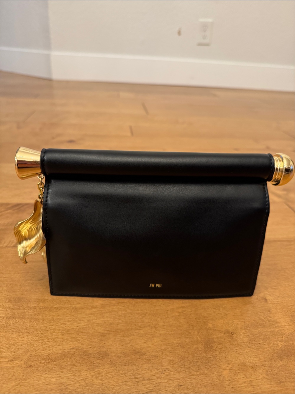JW PEI Holly Metal Mini Clutch with Gold Accent.